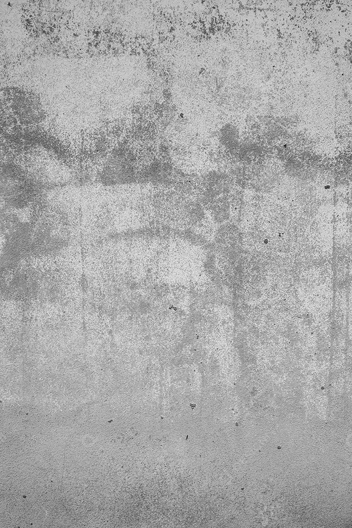 Velho muro de concreto em preto e branco, parede de cimento, parede quebrada, textura de fundo