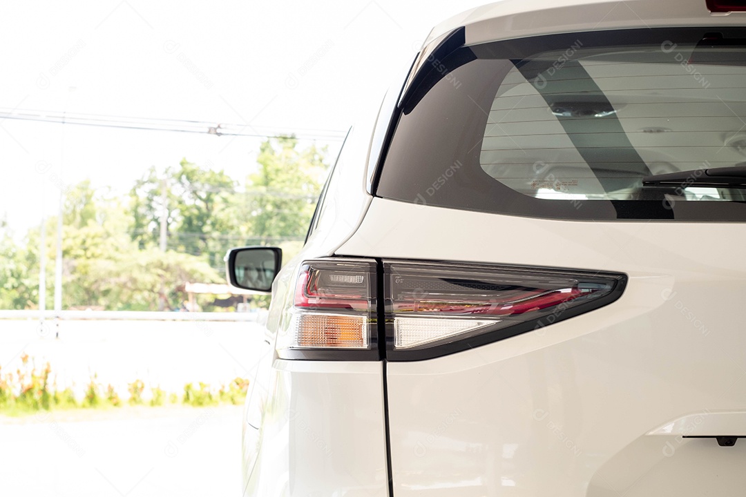 Closeup imagem da traseira de carro novo moderno