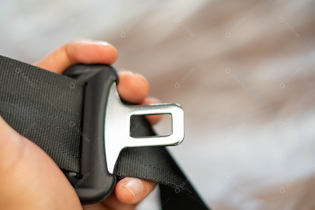Closeup imagem do cinto de segurança usado em carro