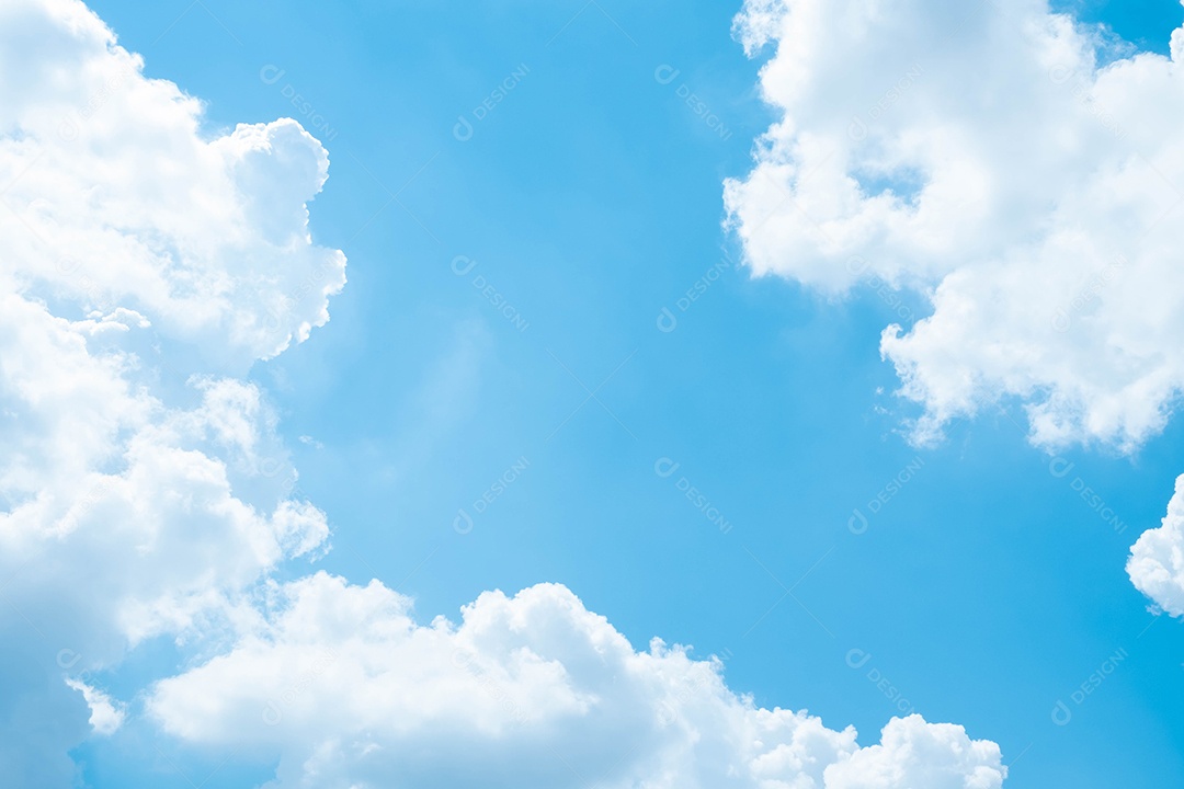 lindas nuvens brancas no céu azul perfeito para o fundo