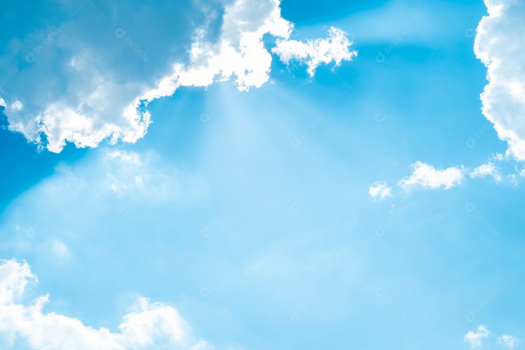 lindas nuvens brancas no céu azul perfeito para o fundo