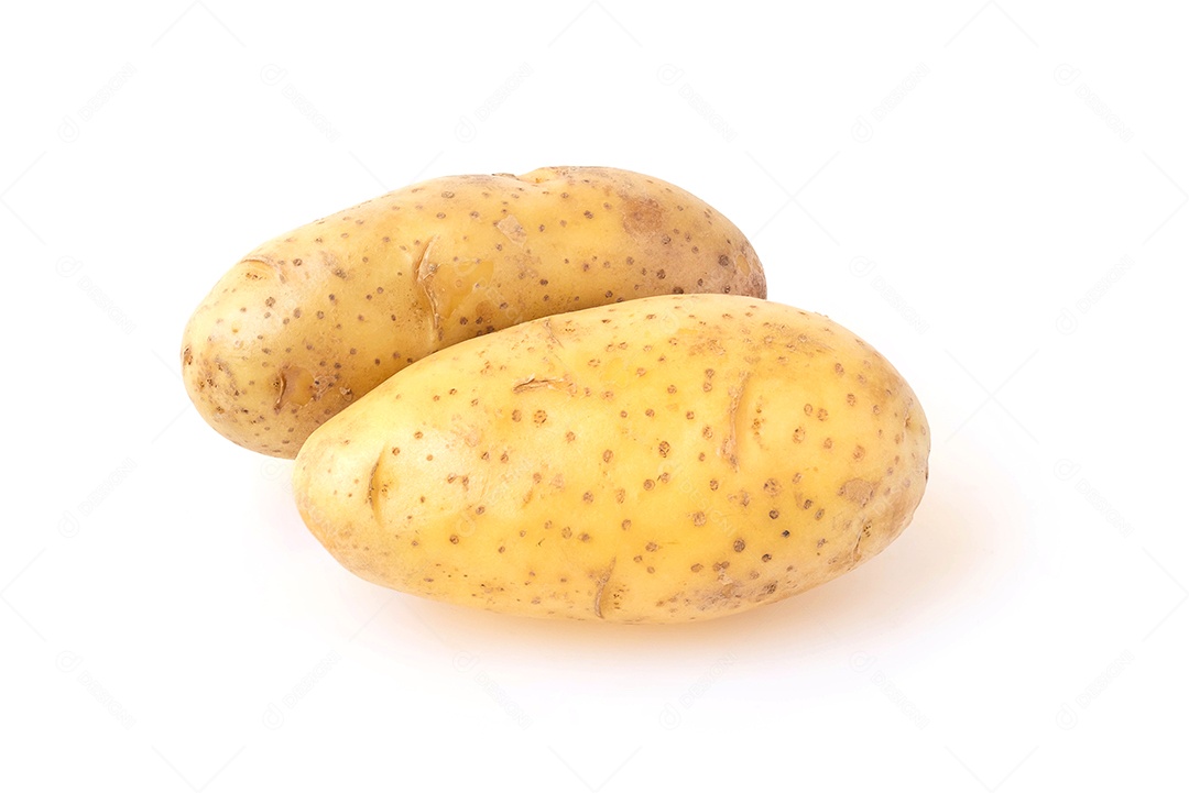 slide de batatas inglesas fundo isolado branco