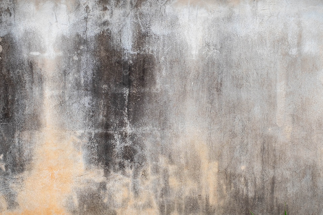 Velho muro de concreto em preto e branco, parede de cimento, parede quebrada, textura de fundo