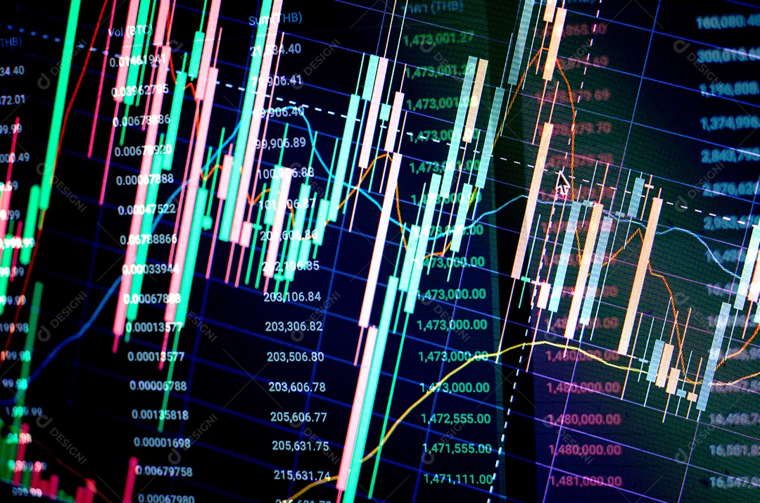 gráficos de gráfico de negócios do conceito financeiro.