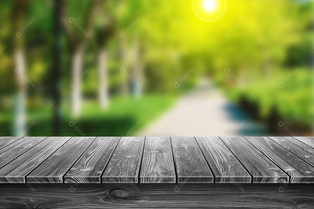 madeira com fundo de desfoque background