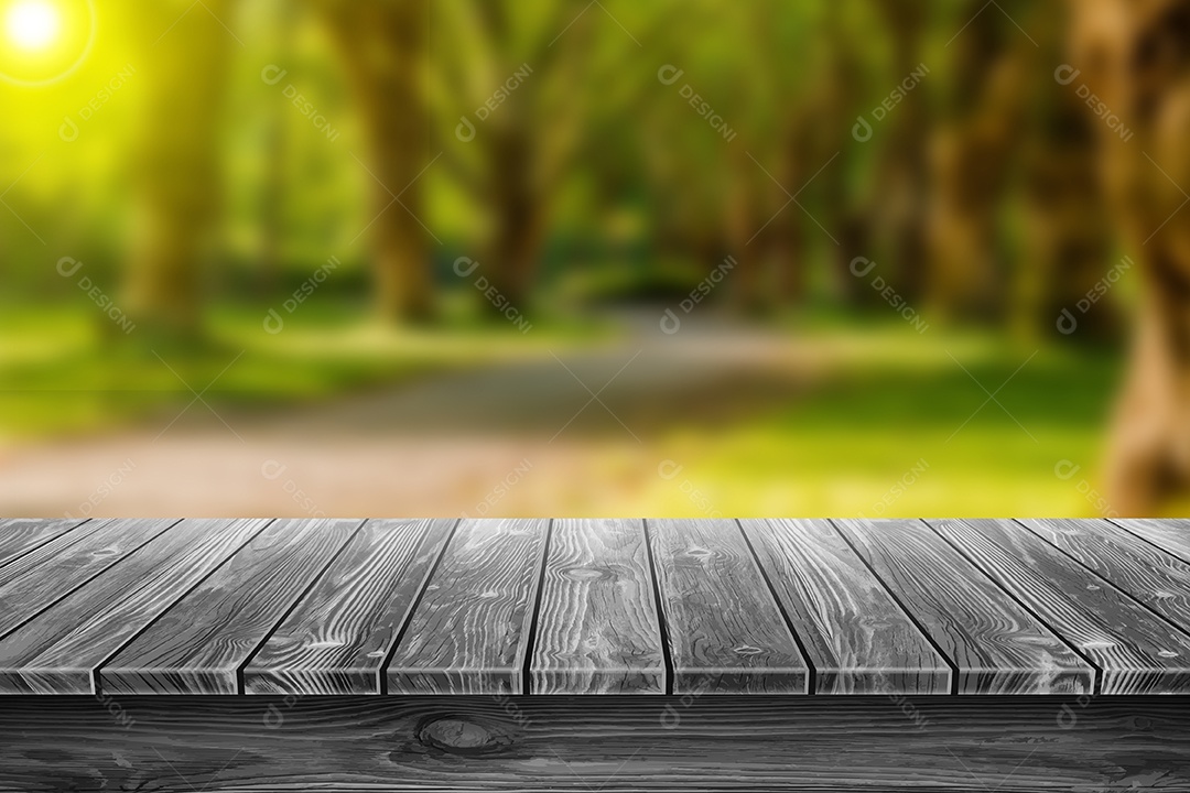 madeira com fundo de desfoque background