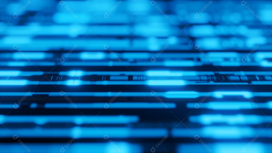 Codificação de transformação digital azul e fundo de transmissão de dados. Tecnologia e conceito futurista. Renderização de ilustração 3D.