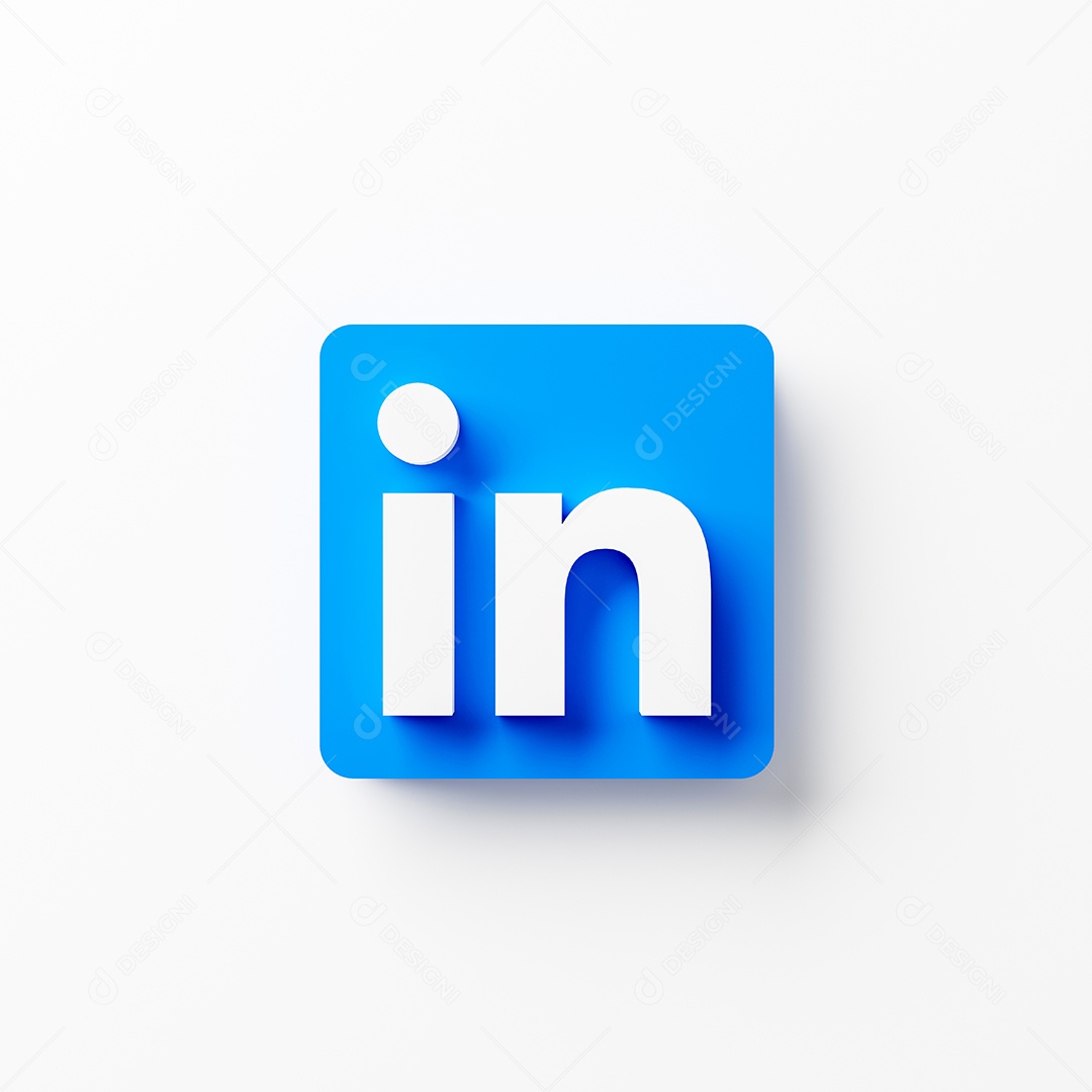 Um ícone de logotipo do LinkedIn fechado em fundo branco. Serviço on-line voltado para empresas e empregos americanos via site e aplicativo móvel.