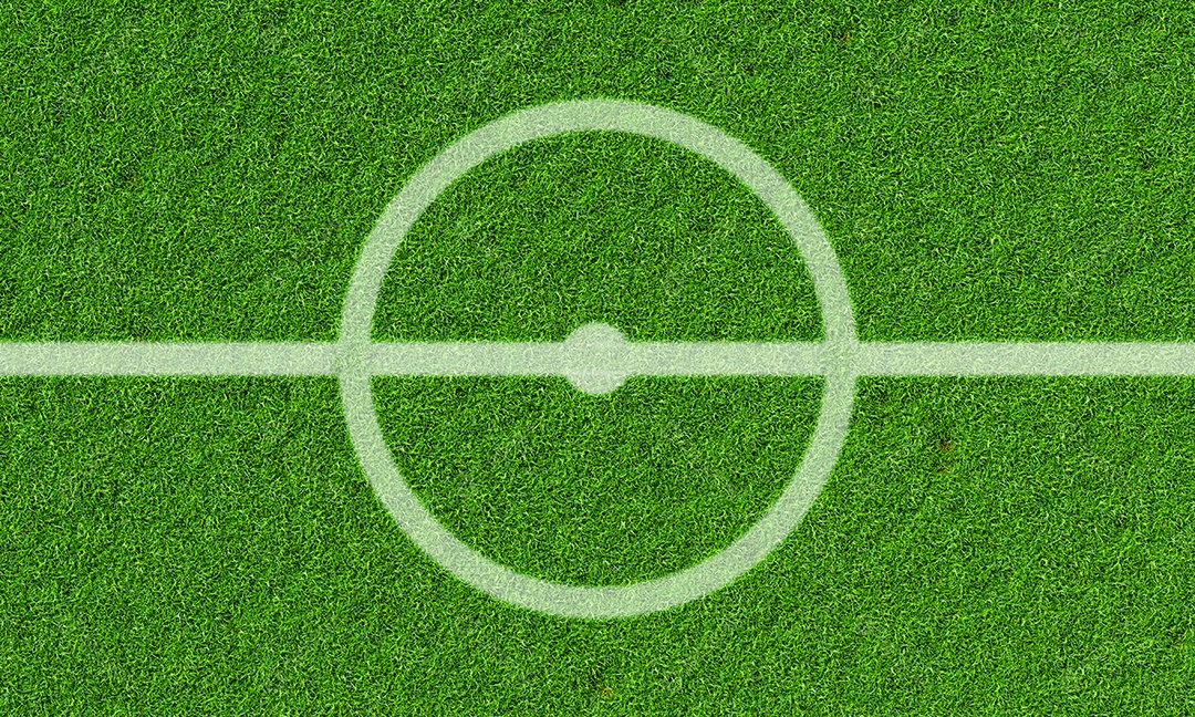 Centro do fundo do campo de futebol. Jogo de esporte e conceito atlético.