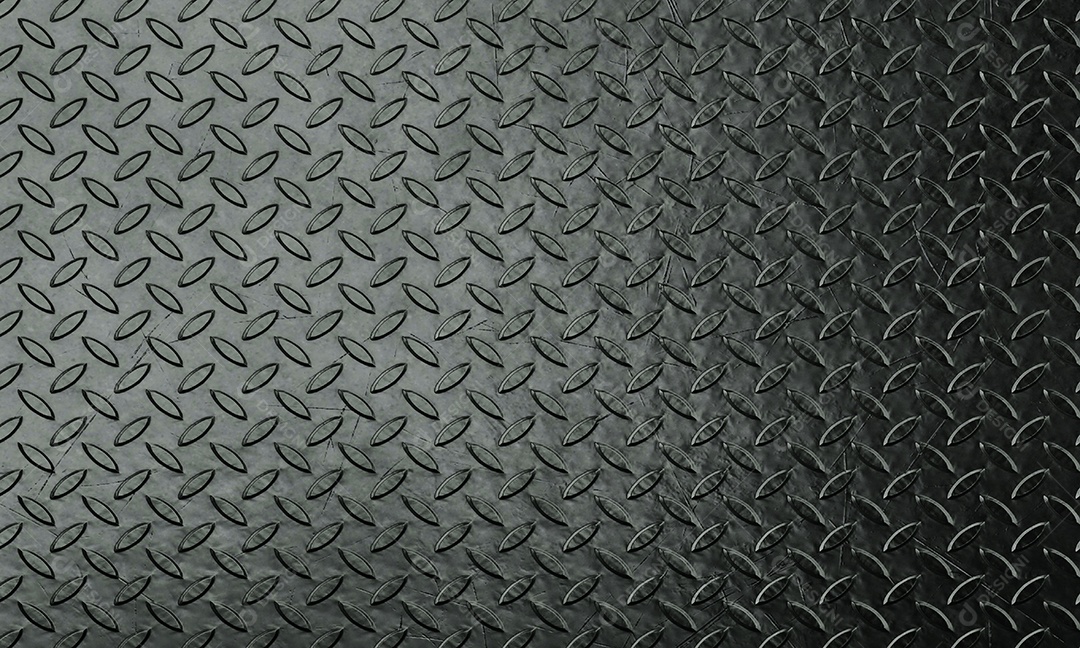 Padrão de textura de chão de placa de metal em fundo de planta industrial. Conceito de papel de parede e decoração.