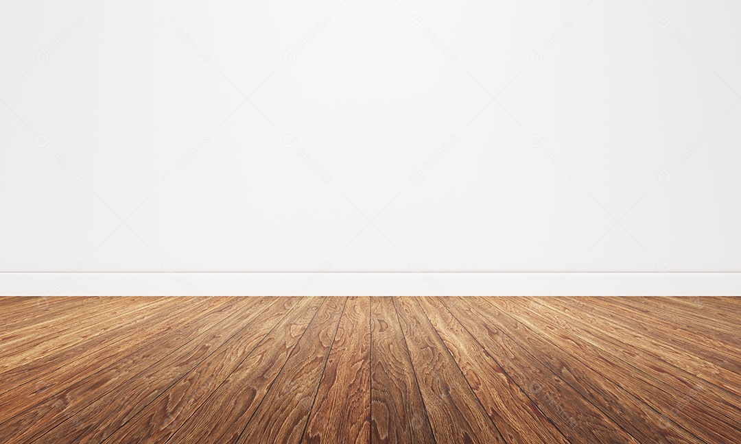 Sala vazia com piso de madeira marrom ou fundo da área de trabalho. Tampo de mesa para publicidade e espaço de cópia. Arquitetura e conceito de interiores.