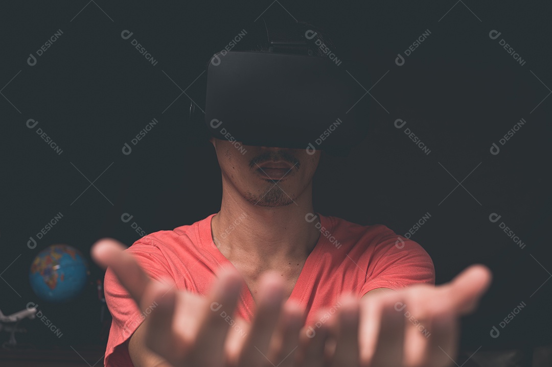 Jogue Usando óculos de realidade virtual, metaverso de mundos virtuais em 3D
