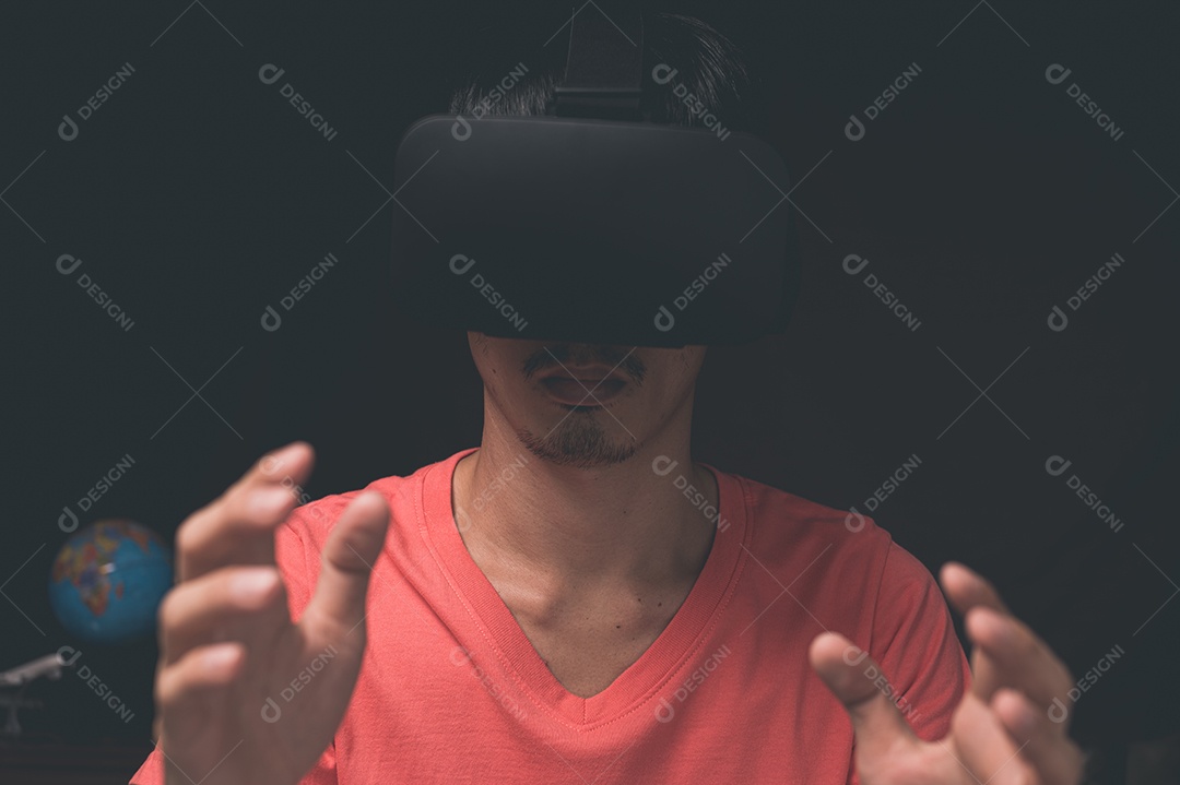 Jogue Usando óculos de realidade virtual, metaverso de mundos virtuais em 3D