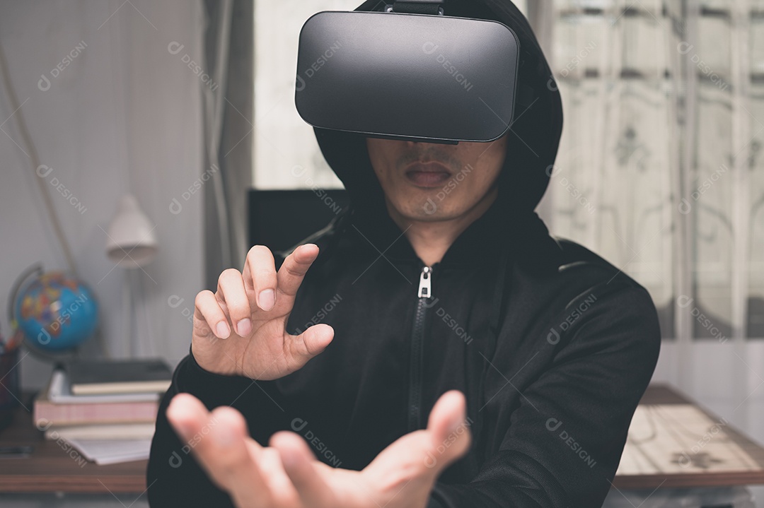 Jogue Usando óculos de realidade virtual, metaverso de mundos virtuais em 3D