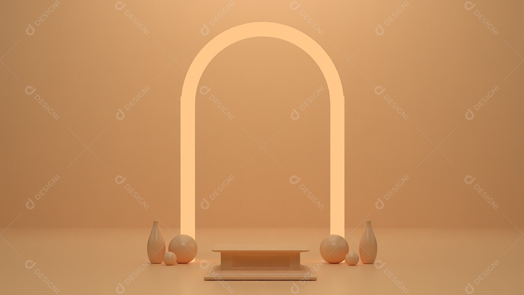 Fundo vazio e display de suporte ou prateleira com estúdio para exibição ou conceito de design