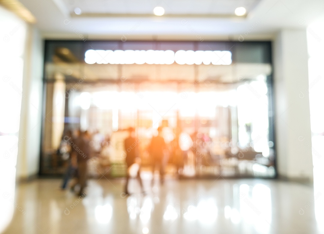 Fundo desfocado de café e multidão de pessoas. Resumo e conceito de negócios. Tema de restaurante e shopping.