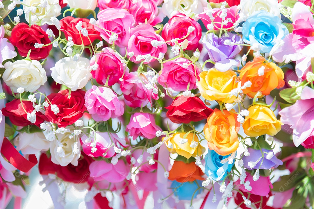 Lindo ramo de flores. Flores coloridas para eventos de casamento e parabéns. Flores de saudação e conceito graduado.