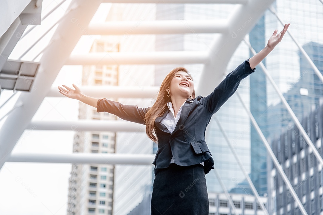 Mulher de negócios feliz, Conceito de negócios, Conceito de felicidade, Conceito de beleza.