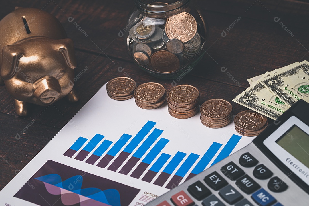 Conceito de economia de investimento, estoque, renda, lucro do negócio