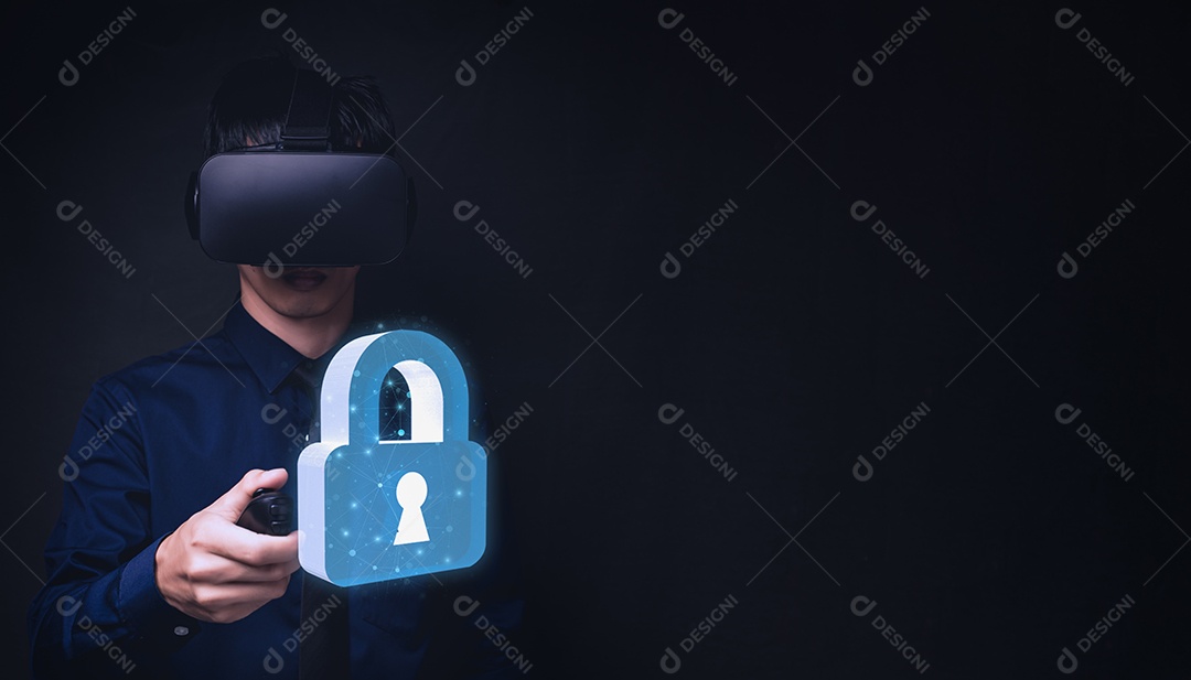 Óculos VR virtual Global Show cadeado para metaverso de informações de segurança