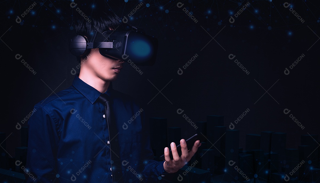 Tecnologia on-line do metaverso de conexão de óculos VR