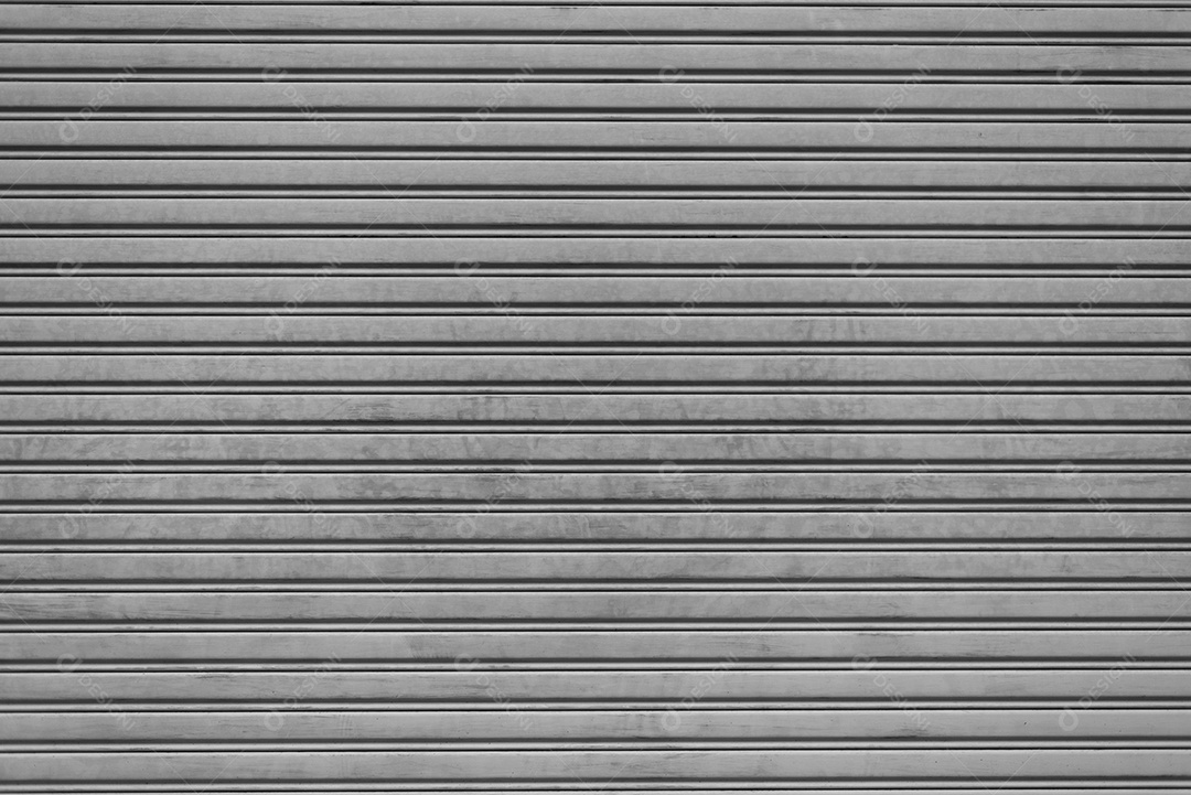 Fundo dobrável de aço da porta do obturador da garagem. Conceito de textura e interiores. Tema da indústria.