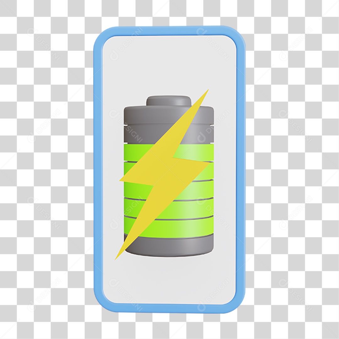Celular com Bateria e Carga PNG Transparente