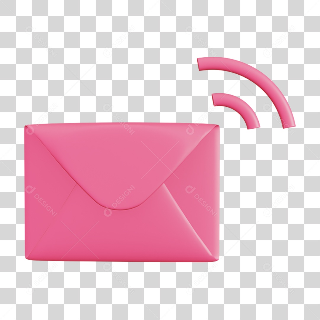 Envelope Rosa PNG Transparente
