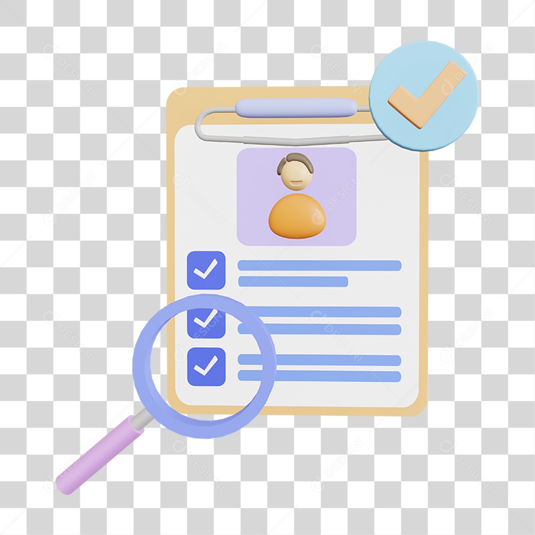 Prancheta com Nomes PNG Transparente