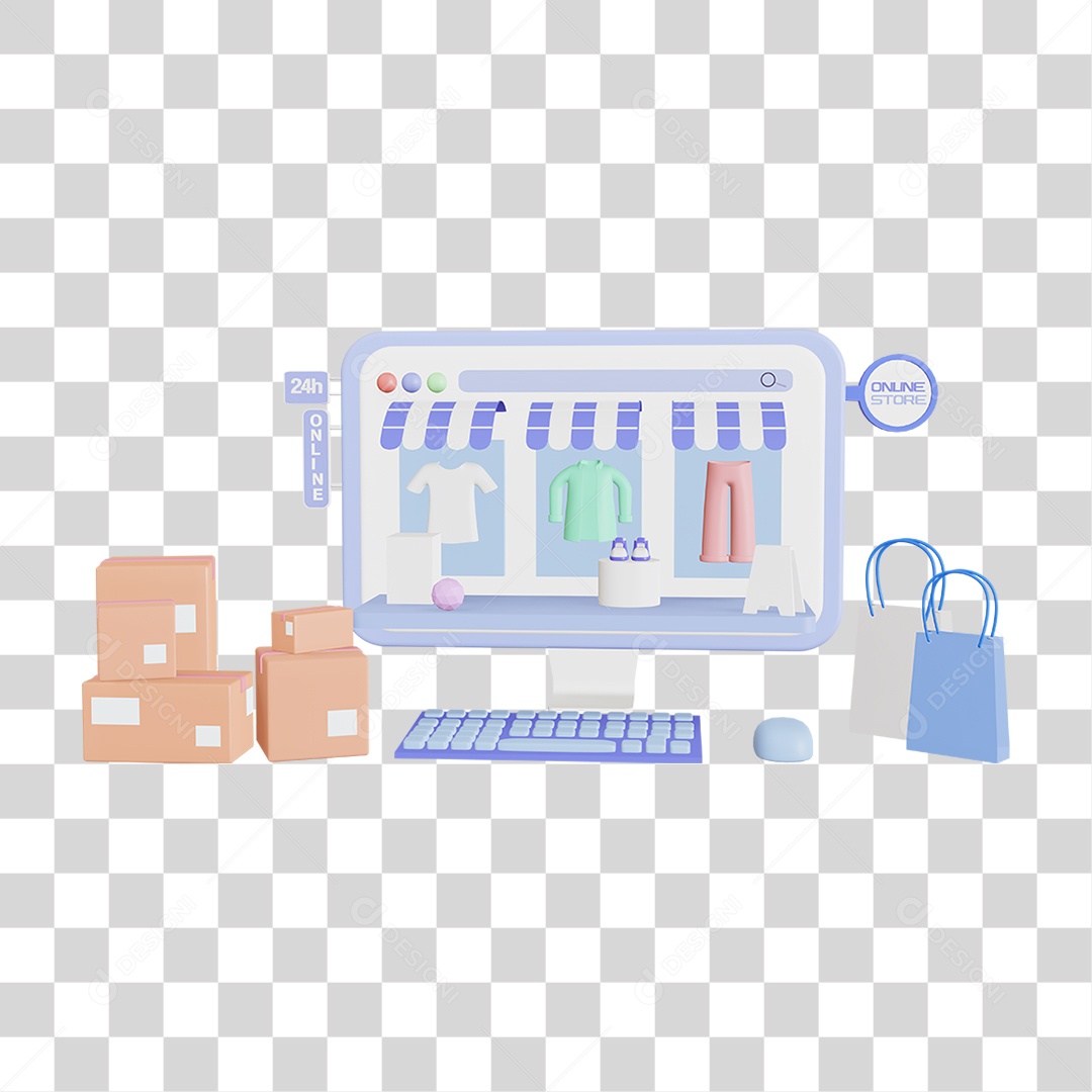 Computador Compras Online Lojas Virtuais PNG Transparente