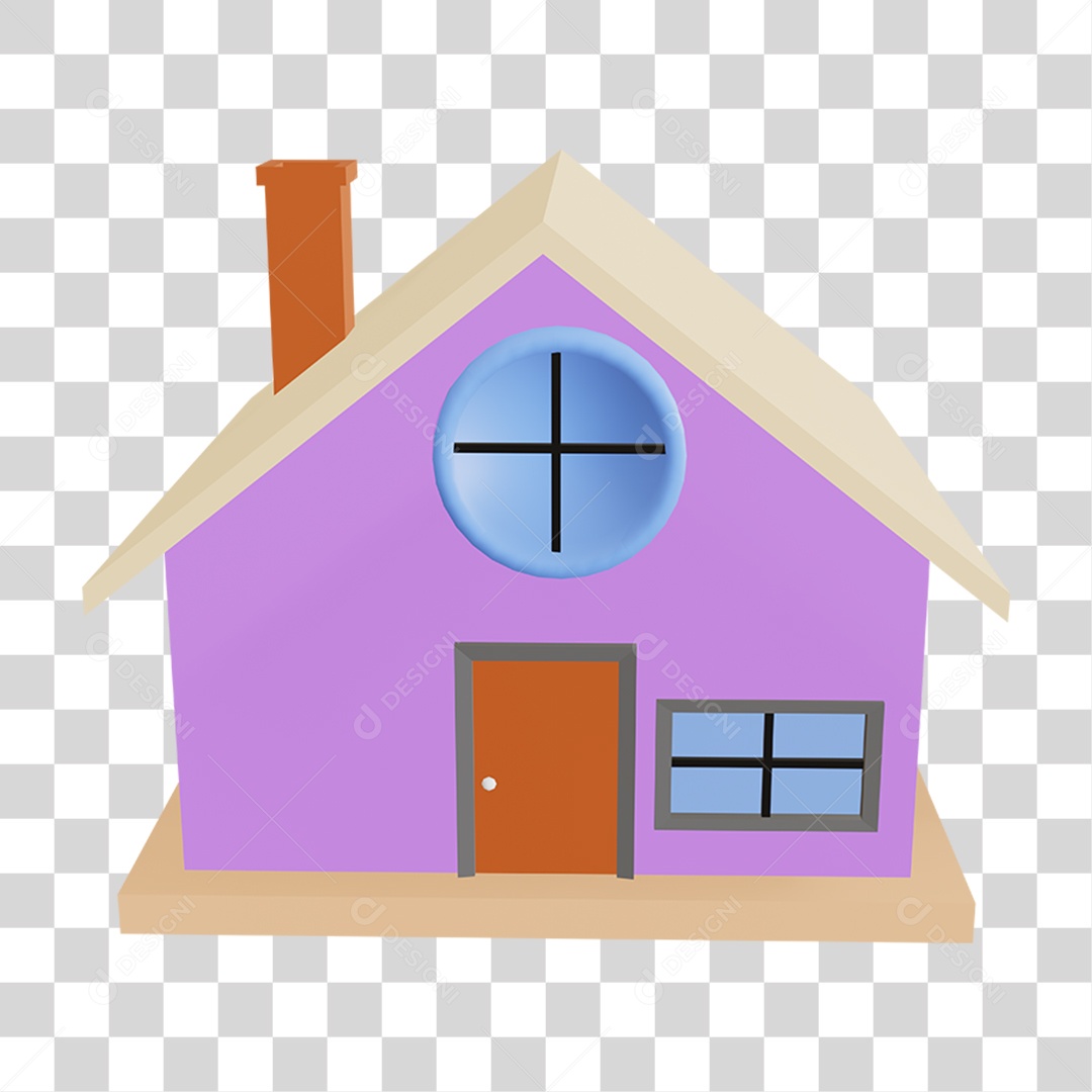 Casa Rosa PNG Transparente