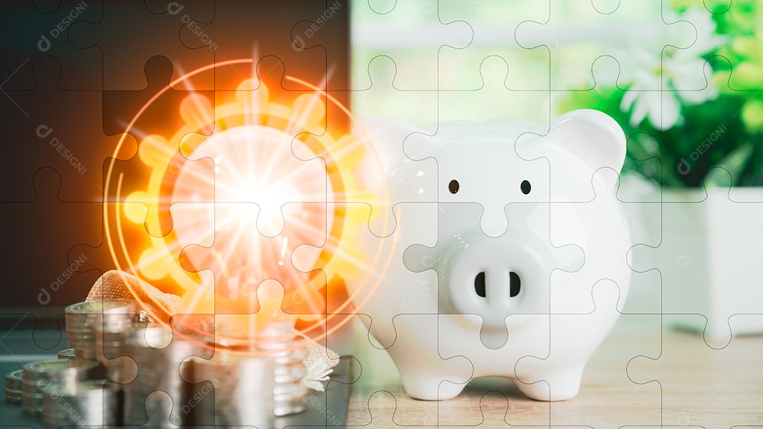 Conceito de poupança de crescimento e poupança de aposentadoria.