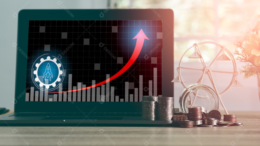 Conceitos de crescimento de dinheiro e investimento