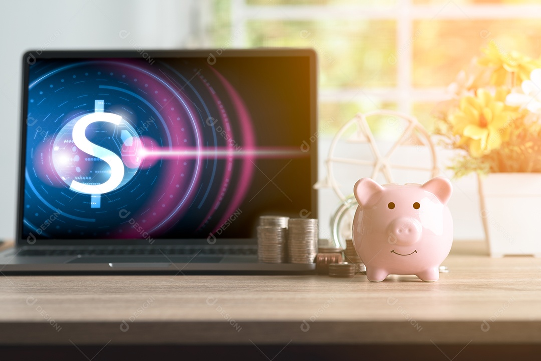 Conceito do crescimento da poupança.