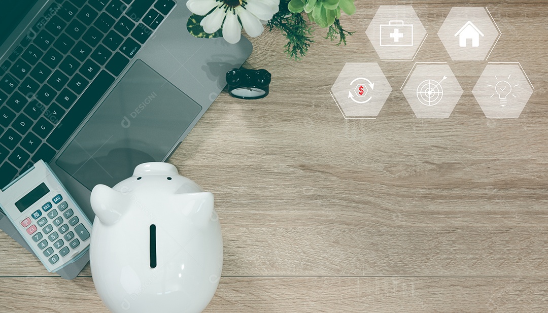 Conceito de economizar dinheiro para o futuro