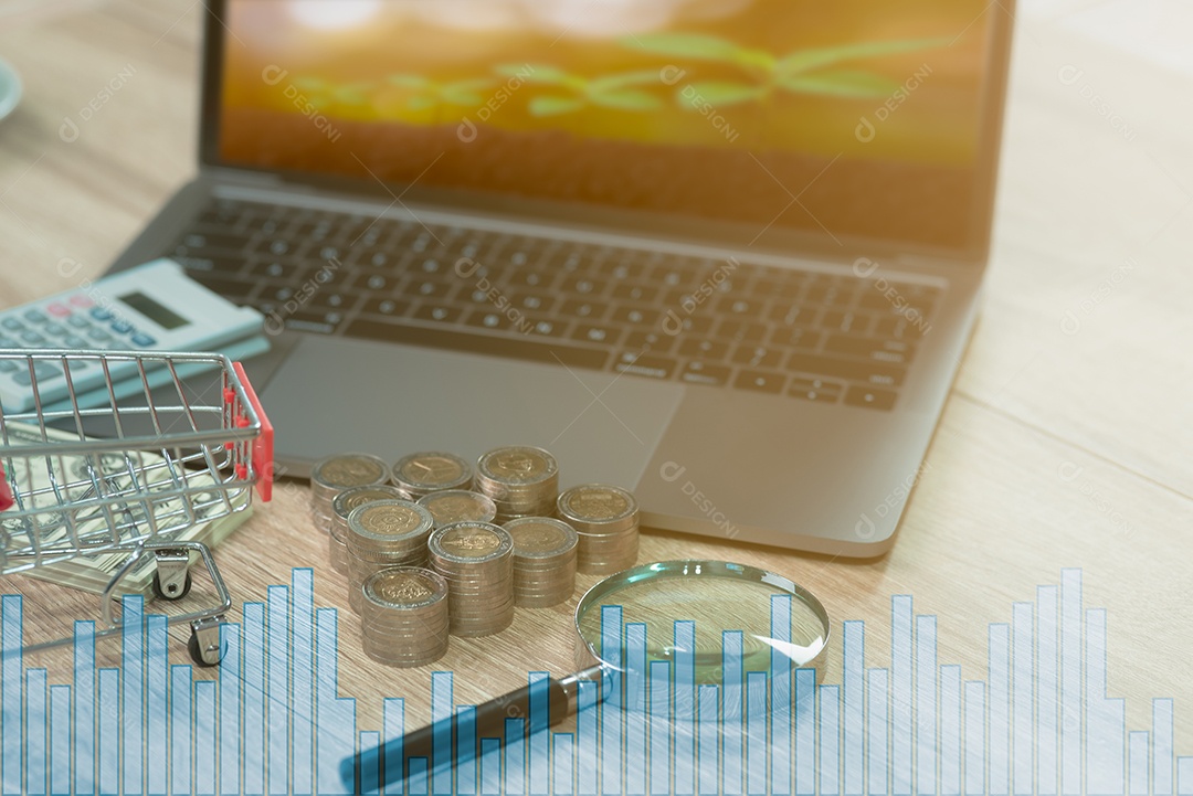 Conceito do crescimento da poupança.