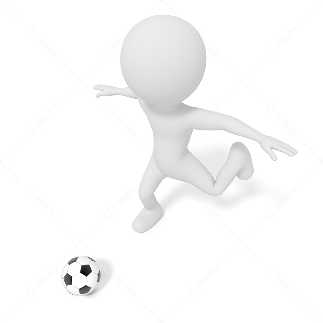 Homem branco chutando bola de futebol ou futebol no jogo de competição.