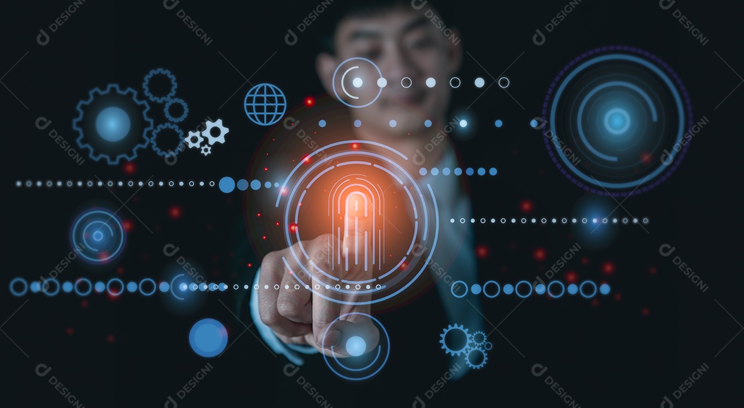 Empresário aponta para um objetivo