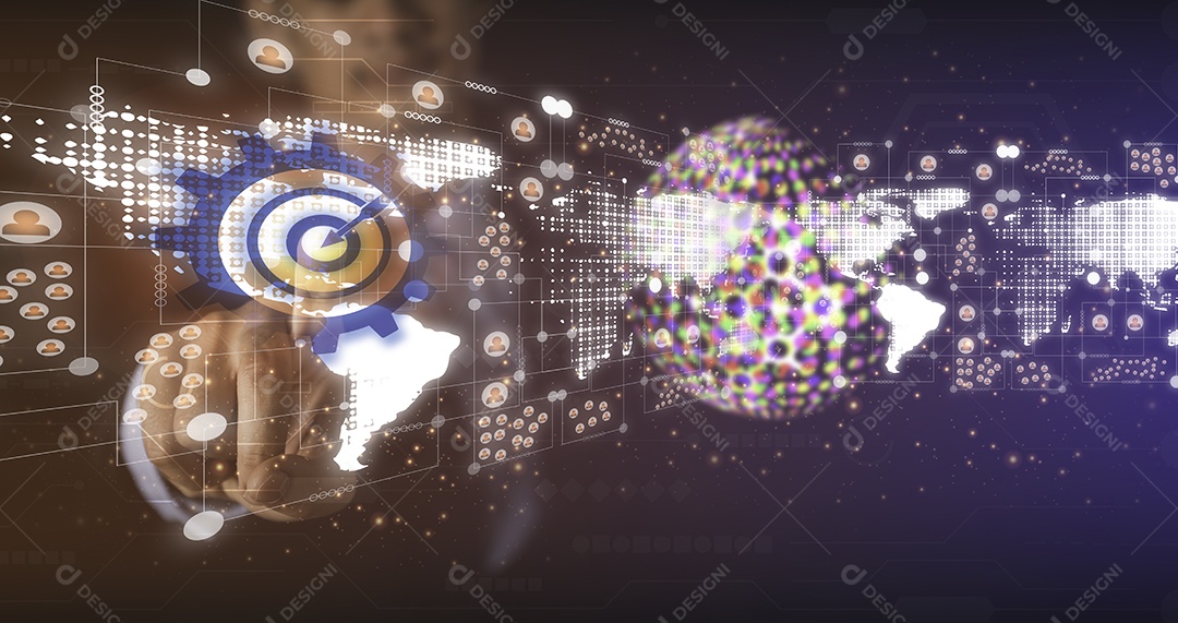 Empresário aponta para um objetivo