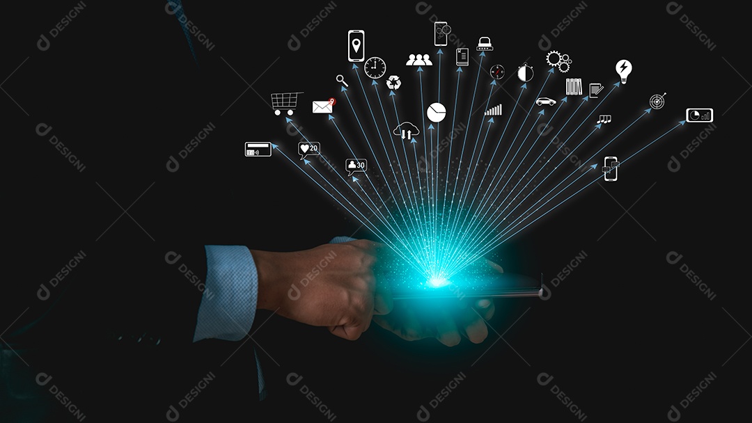 Rede internacional de negócios em todo o mundo