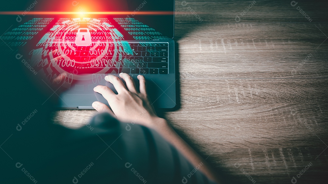 Conceito de cibersegurança na internet