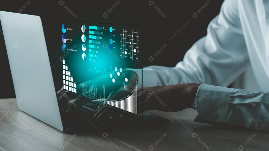 Imagem do conceito de coleta de dados e trabalho estatístico.