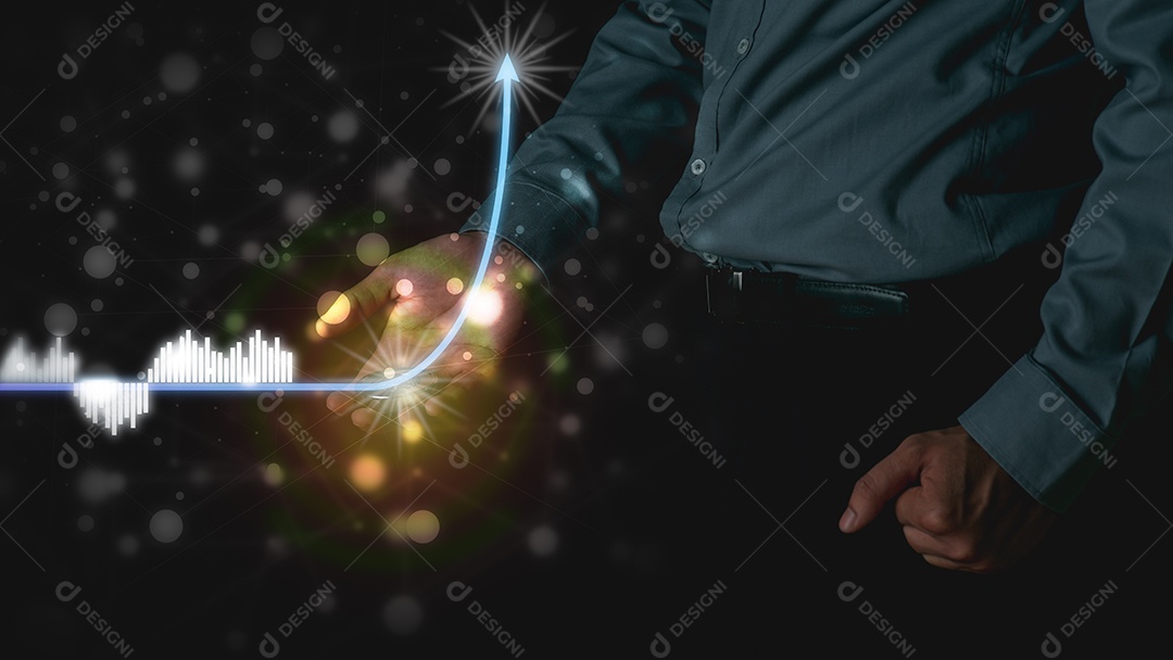 Uma bússola nas mãos de um jovem empresário