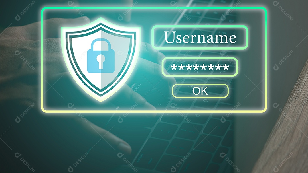 Conceito de cibersegurança na internet