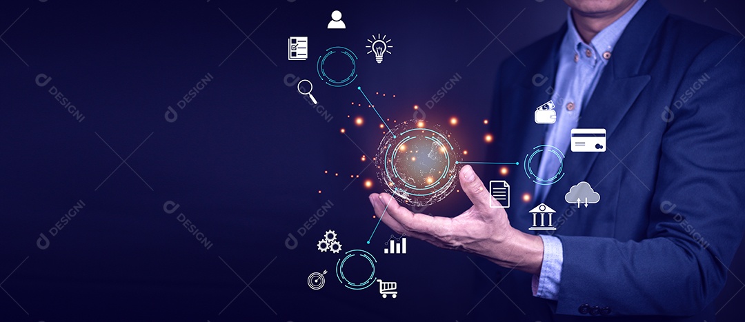 Tecnologia de aplicativo de conexão de internet global de negócios