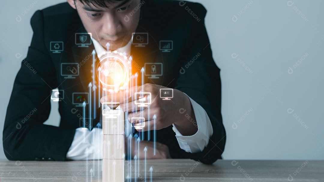 Negócios para o conceito de solução inovadora.