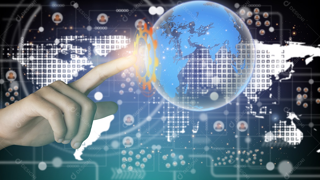 Conceito de internet e rede.