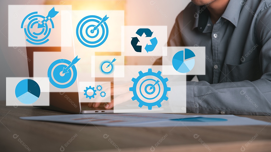 Conceito de definição de metas de crescimento para o futuro