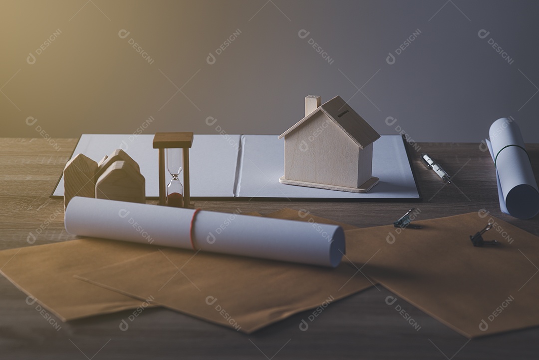 O conceito de mesa e ferramentas de um arquiteto