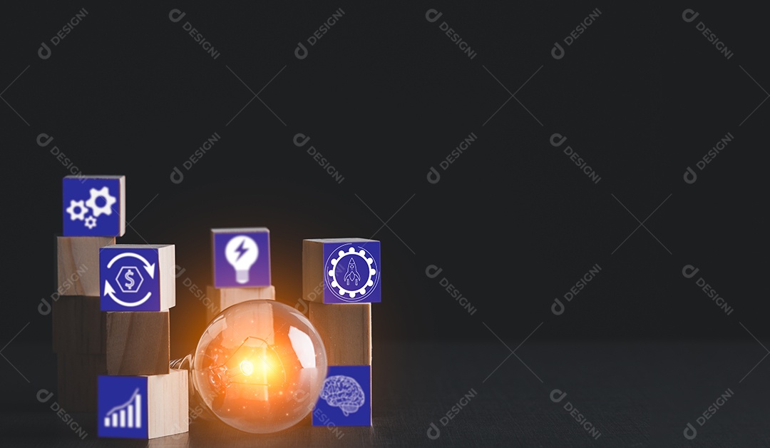 A lâmpada colocada na bancada.